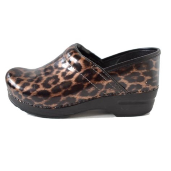 dansko zebra print clogs